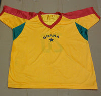 Ghana Soccer Jersey- Yellow/Ghanaian Flag Colors