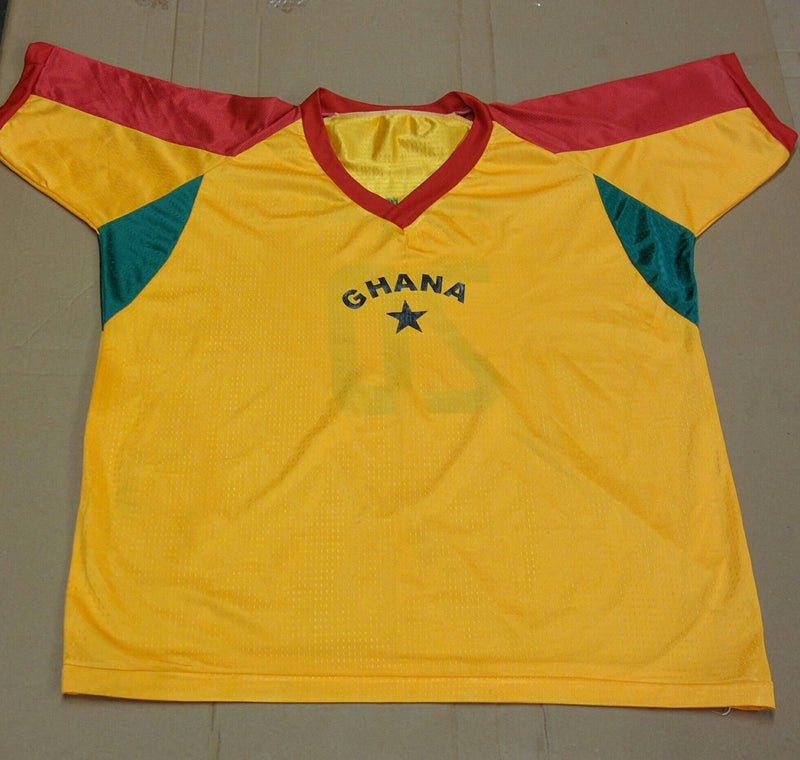 Ghana Soccer Jersey- Yellow/Ghanaian Flag Colors