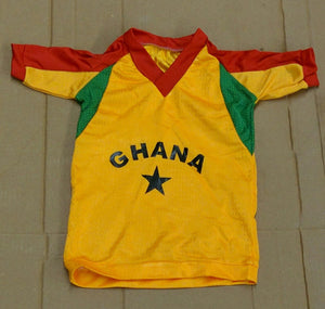 Ghana Soccer Child Jersey- Yellow/Ghanaian Flag Colors